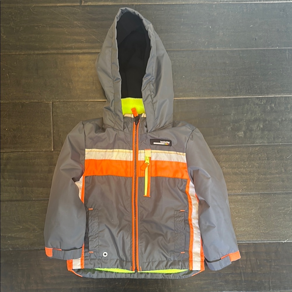 London Fog Gray and Orange Kids Jacket
